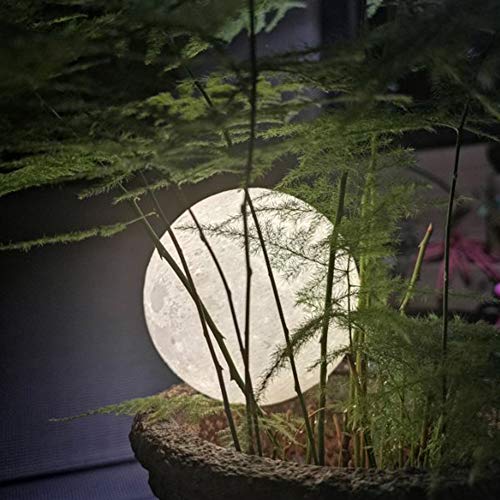 3.5 inch 3D Printing Moon Lamp  w/ Handstand, USB Charging & Touch Control