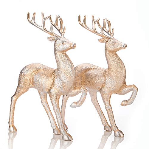 2 Pcs Glitter Reindeer Christmas Decoration