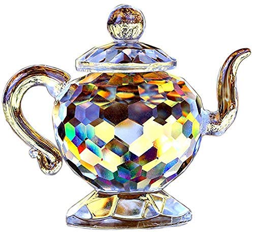 Crystal Teapot Figurine Home Decor 1.7-Inch