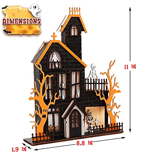 Wooden Home Halloween Tabletop Decorations