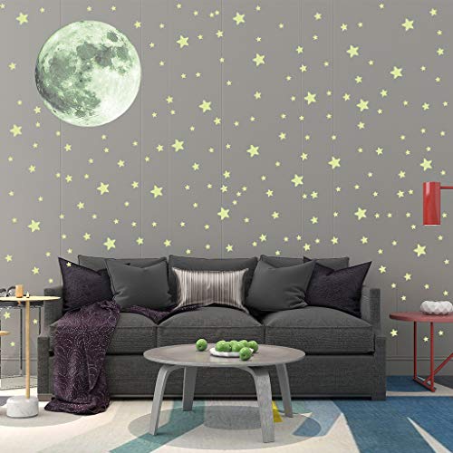 334pcs Glow in The Dark Stars & Moon Stickers