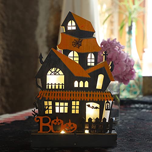 Wooden Home Halloween Tabletop Decorations