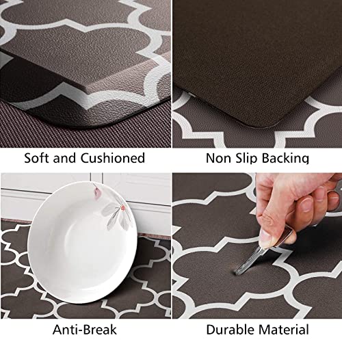 [2 PCS] Kitchen Cushioned Anti-Fatigue Floor Mat, Heavy Duty PVC Ergonomic