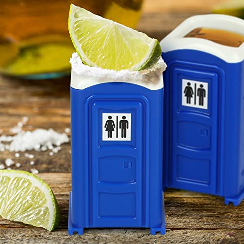 Porta Potty Shot Glasses, Funny Shot Glasses, Set of 2, 2 Oz