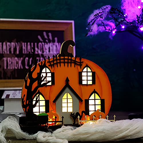 Wooden Home Halloween Tabletop Decorations