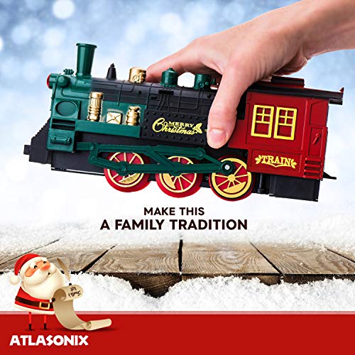 Christmas Train Set for Under The Tree w/ Lights & Sounds