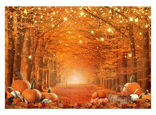 Fall Photography Backdrop Thanksgiving Party Supplies Autumn Pumpkin Friendsgiving Background