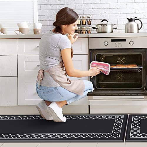 [2 PCS] Cushioned Anti-Fatigue Kitchen Rug