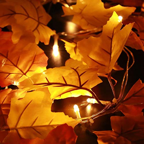 Maple Leaves  Thanksgiving Decorations Lighted Fall Garland