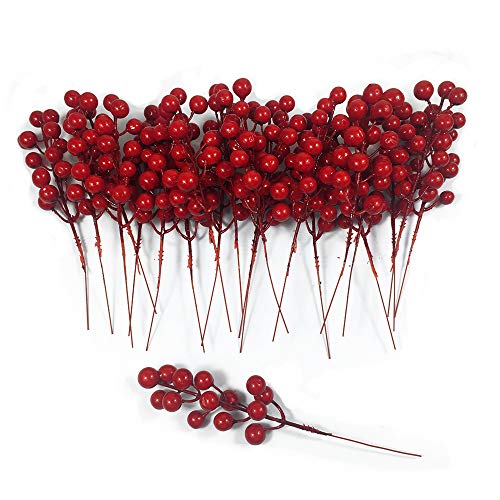 24 pcs Berries Stems  for Christmas Ornaments