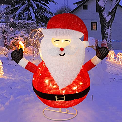 Christmas Pre-Lit Light Up Santa Claus For Outdoor Decoration