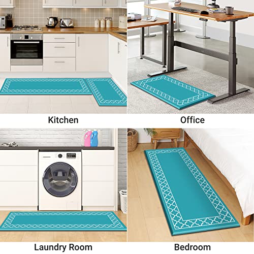 [2 PCS] Cushioned Anti-Fatigue Kitchen Rug