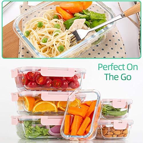 [10-Pack] Glass Food Storage Containers