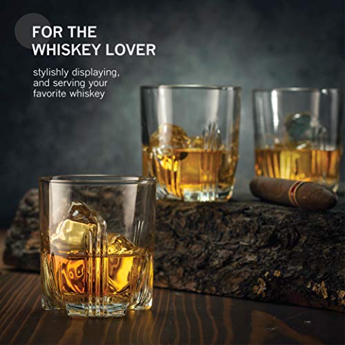 7-Piece Italian Crafted Glass Decanter & Whisky Glasses Set