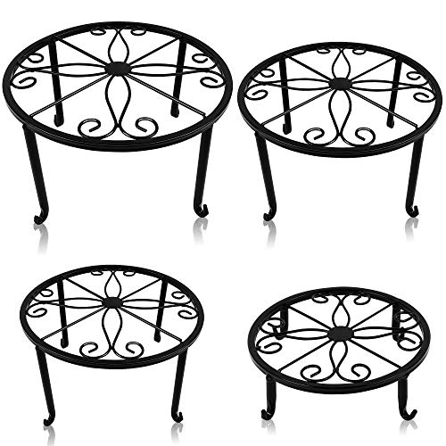 4 Pack Heavy Duty Metal Plant Stands for Flower Pot