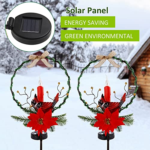 2 Sets Solar Christmas Yard Decorations