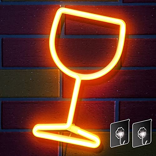 Wine Glass Neon Light Wall Decor