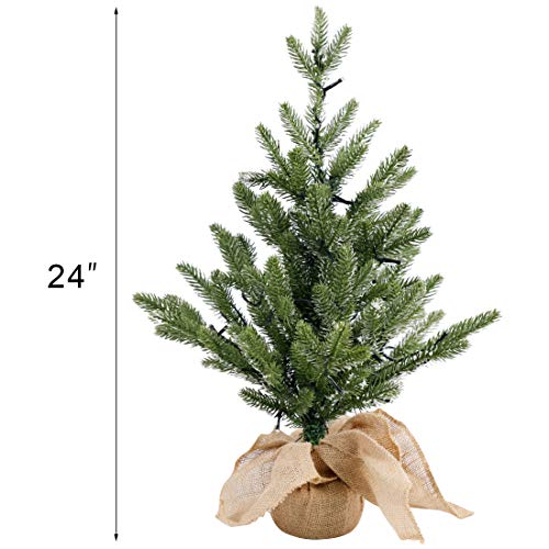 24 inch 2 Pack Artificial Mini Christmas Trees