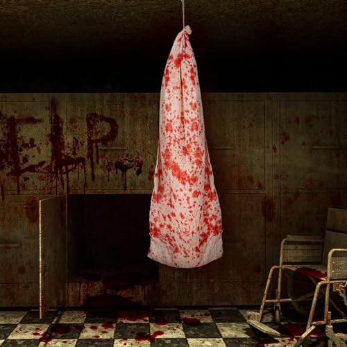 Bloody Halloween Decorations Hanging Indoor Outdoor Creepy Decor Cocoon Corpseprop for Haunted House