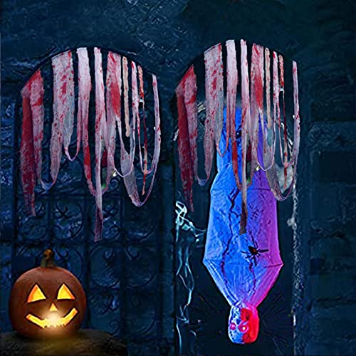 Bloody Halloween Decorations Hanging Indoor Outdoor Creepy Decor Cocoon Corpseprop for Haunted House