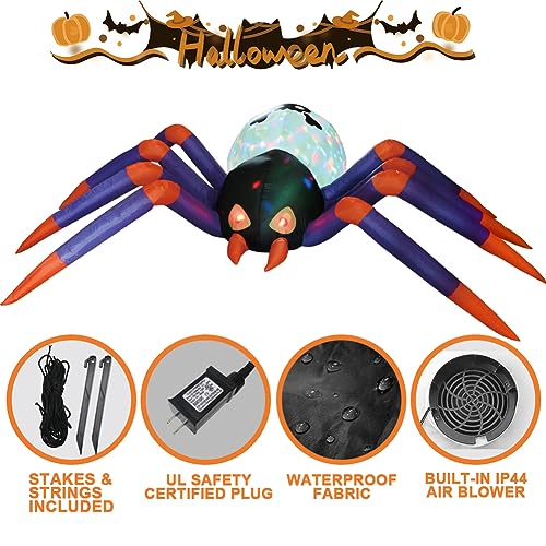 Halloween Inflatables Grim Reaper, Spooky Ghost with Sounder Outdoor Decorations, Double-Sided Design