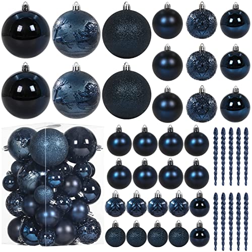 45pcs Christmas Ball Ornaments for Christmas Trees Decorations