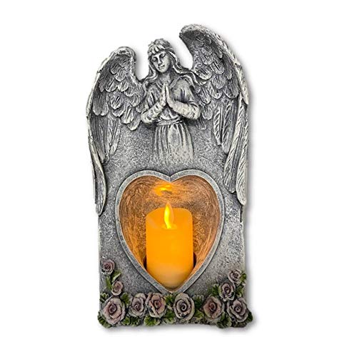 Praying Angel Figurine Wings Flameless Candle Holder