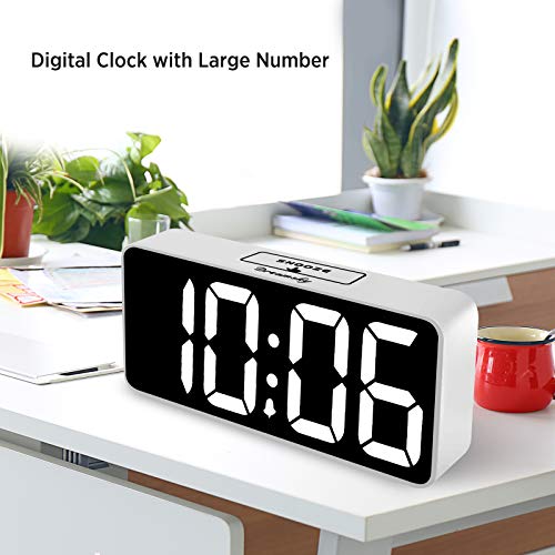 Large Digital Alarm Clock for Visually Impaired - 8.9 Inches Adjustable Alarm Volume