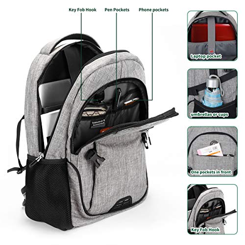 Anti Theft Laptop/Travel Backpacks Bookbag w/ USB Charging Port Fits 15.6 Inch Laptop