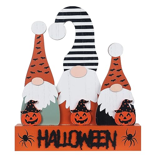 Halloween Decorations Indoor, Large Decorative HALLOWEEN Wood Sign with Ghosts and Spooky Cat