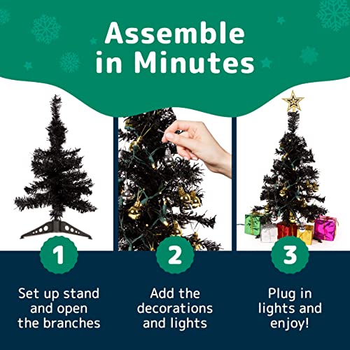 23” Mini Christmas Tree w/ Lights Ornaments & Presents