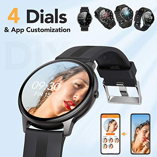 Smartwatch for Android& iOS Phones IP68 Waterproof Activity Tracker w/ Full Touch Color Screen