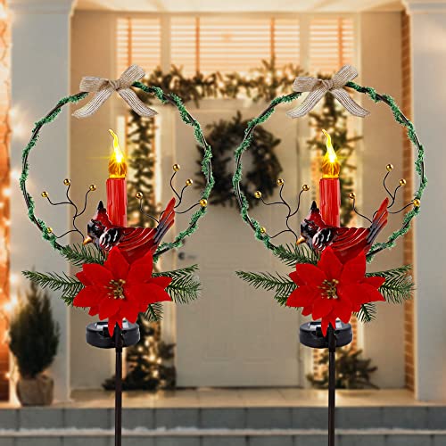 2 Sets Solar Christmas Yard Decorations