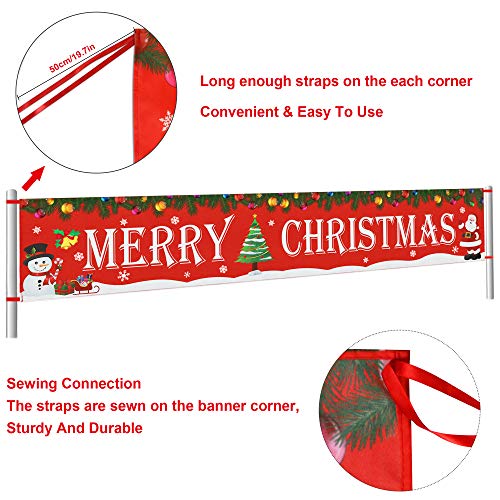 Large Merry Christmas Banner