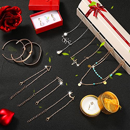 52 Pieces Gold Jewelry Set / Multiple Layered Choker Pendant Necklace Assorted Rings & Bangles for Women