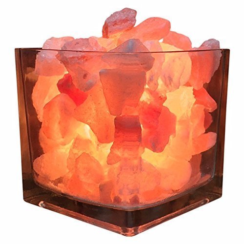 Himalayan Salt Lamp with Dimmer Cord, Original Salt Crystals in A Handcrafted Artisan Bowl