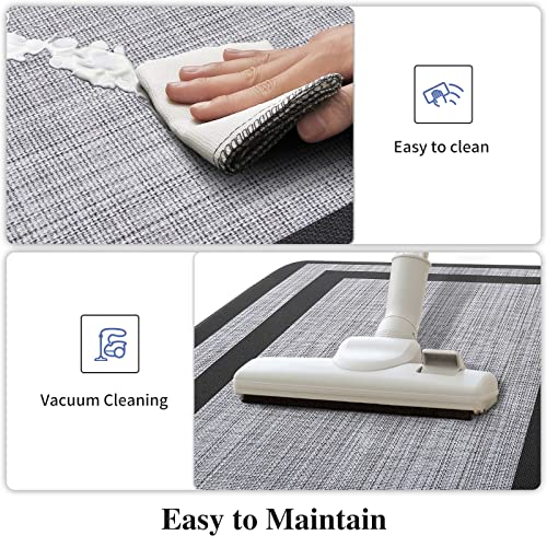 Kitchen Mat [2 PCS] Cushioned Anti-Fatigue Kitchen Rugs Non-Skid Waterproof
