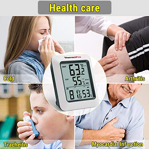 Digital Hygrometer Indoor Outdoor Thermometer Wireless & Humidity Gauge
