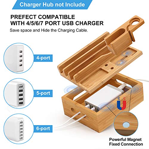 Bamboo Charging Station for Multiple Devices