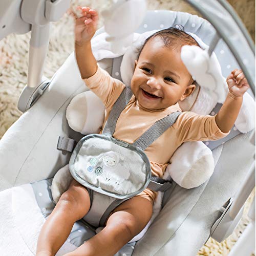 6-Speed Compact Portable Baby Swing w/ Music & Bar, Folds for Easy Travel