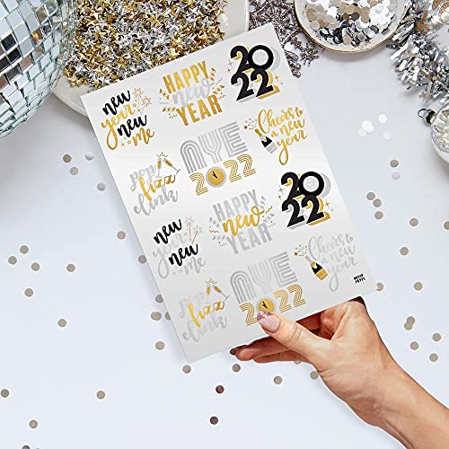 New Years Eve Party Supplies Tattoos - 24 Glitter Styles