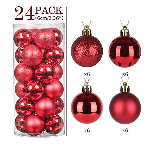 24pcs 2.36in Christmas Balls Decoration