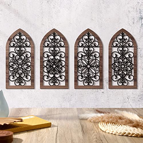 4 Pack Thicken Modern Wall Wood Decor