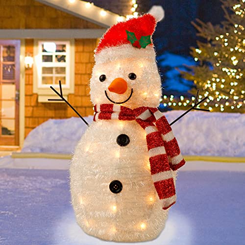 22 Inch Pre-Lit Light Up Penguin/Snowman Christmas Decoration