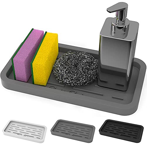 Sponges Holder - Kitchen Sink Organizer Silicone Tray