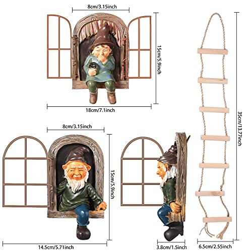 4 Pieces Elf Out The Door Tree Hugger Garden Decoration