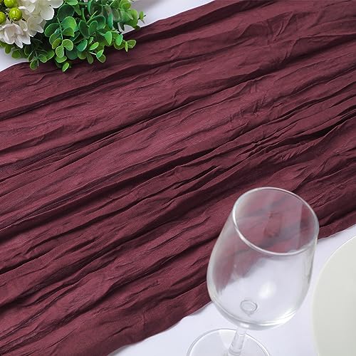 Black Cheesecloth Table Runner, 160inch Long Cheese Cloth Boho Gauze Table Runner