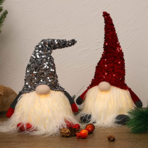 12" Lighted Christmas Gnome Decoration