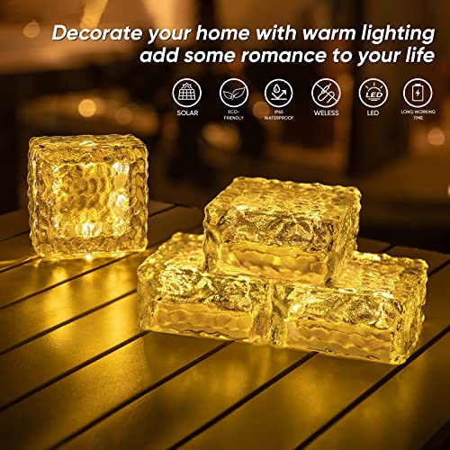 2 Pack Christmas Solar Lantern/Bricks, ( Warm Light )