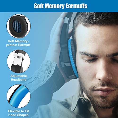 Gaming Headset Professional 3.5mm PC LED Light Game Bass Headphones Stereo Noise Isolation